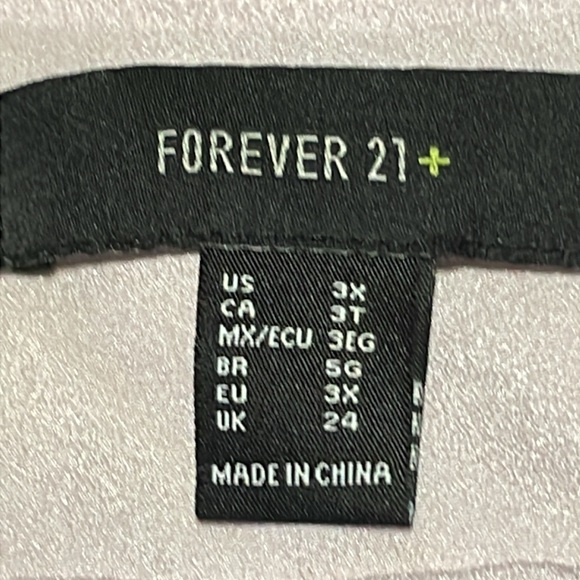 3X Forever 21 purple cream white & tan graphic print sleeveless lined mini dress - Picture 11 of 15